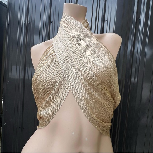 Accessories - Gold Halter Top